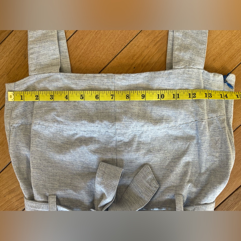 People Tree Organic Cotton Gray Wide-Leg Jumpsuit Belted Size 8 - Picture 9 of 13